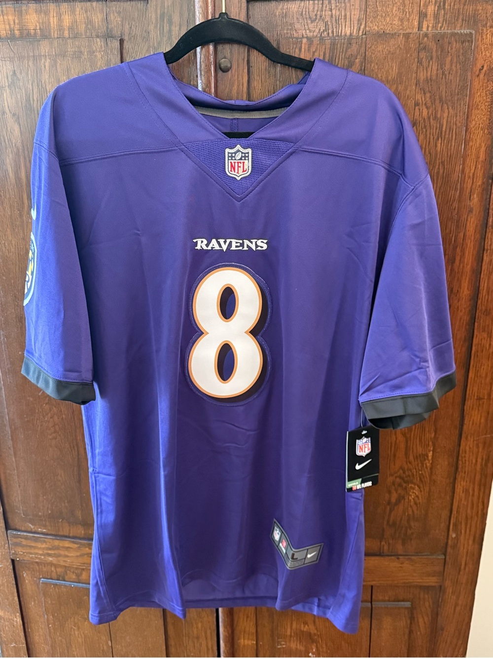 Nike Purple Baltimore Ravens Lamar Jackson #8 Jersey